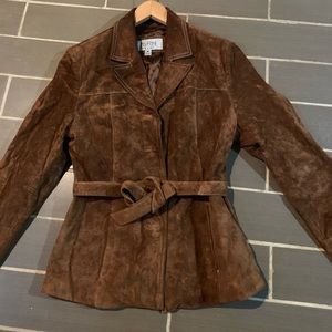 Brown suede women's jacket